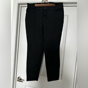 High waist black skinny jeans size 18